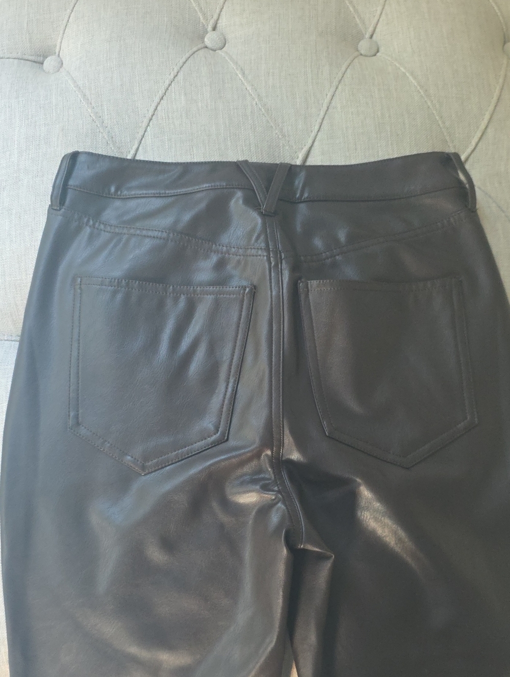 Veronica Beard Brown Faux Leather High-Waist Trousers SIZE 28 NWOT - Picture 6 of 7